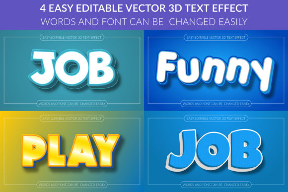 3D Editable Text Effect Design with 3D
