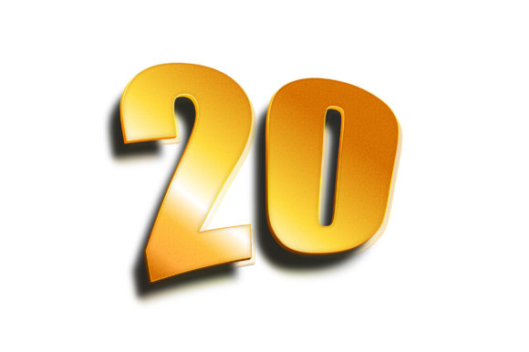 3D Number 20: A Versatile Design Element for Creative Projects