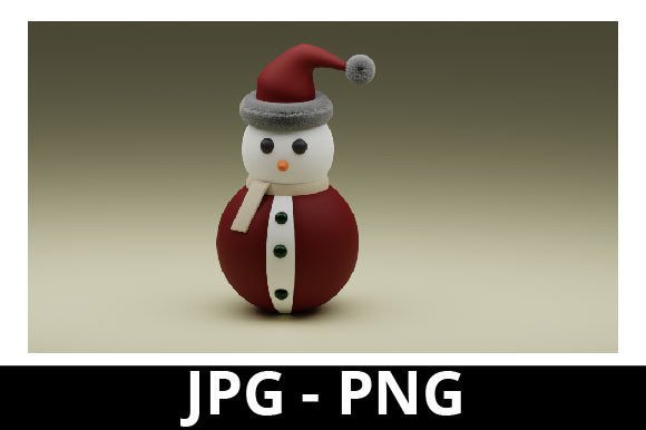 3D Rendered Snowman for Christmas Design