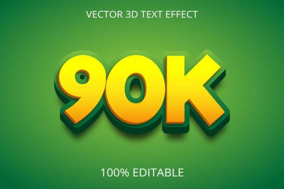 90k 3D Text Effect Design: A Powerful Tool for Streamlining Creative Workflows