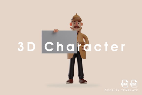 Cute 3D Detective Cartoon Design Paper: A Fun and Functional Resource for Creative Projects