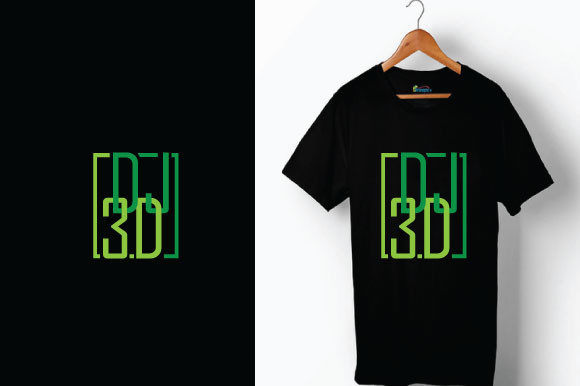 Dj 3d T-shirt Design for Customizable Printing and Merchandise