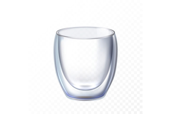 Double Glass Cup Coffee Vector: A Design Essential for Creatives