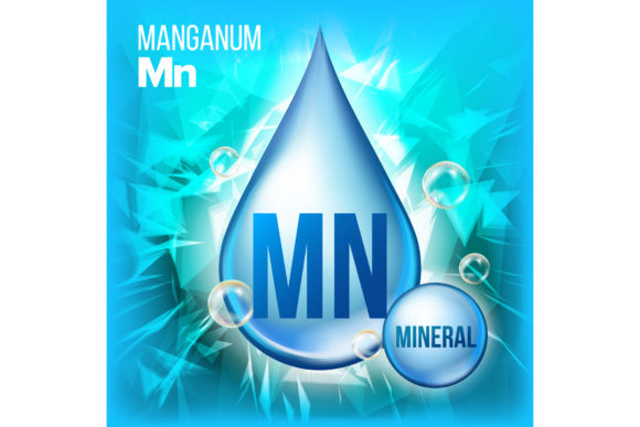 Mn Manganum Vector: The Mineral Blue Drop for Modern Design
