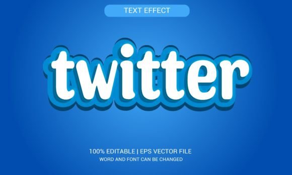 Twitter 3D Text Effect Design: Bold, Modern Typography for Creative Projects