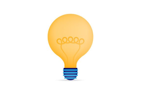 Vector Design of 3D Light Bulb for Ideas